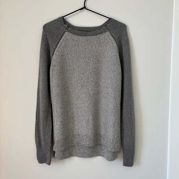 Banana Republic Cashmere Blend Wool Sweater Gray M - Picture 2 of 6